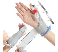 COOLYNX Muñequera Pulgar Derecho e Izquierdo con 2 Tiras de Soporte Ortesis para Rizartrosis， Resorte de Memoria, Soporte para Pulgar, Canal Carpiano Tendinitis, Artritis y Esguinces
