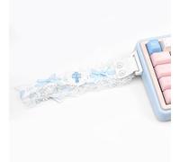 COOMICKEY Correas de teclado personalizadas, correas de encaje azul y blanco para múltiples teclados mecánicos, correa ATK 68 Mu68 Wooting 60he