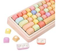 COOMICKEY MOA - Teclas de perfil, teclas PBT, teclas de caramelo, lindas teclas de sublimación de tinta, juego de teclas personalizadas de 126 teclas para teclado mecánico Cherry MX