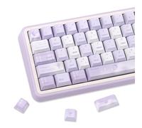 COOMICKEY Teclas PBT, Dreamy Purple Custom Creamy Keycaps 60 75 100% 145 teclas Cherry Profile Key Cap Set para 100% 75% 65% 60% US UK Layout teclado mecánico
