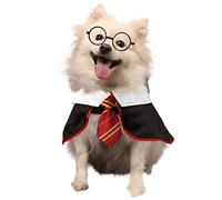 Coomour Disfraz de Halloween para Perro, Camisa de Mago para Mascotas, Ropa Divertida para Gatos para Perros, Gatos, Ropa con Gafas (pequeño)
