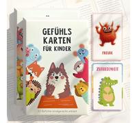 COONE 64 tarjetas de emoción con texto explicativo, ilustrado con amor, pedagógicamente valioso para la autorregulación y fomento de la competencia social