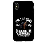 Coonhound Black And Tan Coonhound The Boss Dog Enthusiast Coonhounds Carcasa para iPhone X/XS