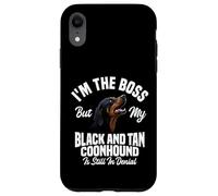 Coonhound Black And Tan Coonhound The Boss Dog Enthusiast Coonhounds Carcasa para iPhone XR