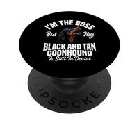 Coonhound Black And Tan Coonhound The Boss Dog Enthusiast Coonhounds PopSockets PopGrip Adhesivo