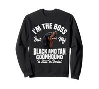 Coonhound Black And Tan Coonhound The Boss Dog Enthusiast Coonhounds Sudadera