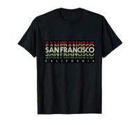 Coool San Francisco California Retro Sunset Typography Camiseta
