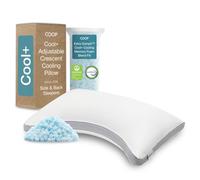 Coop Home Goods Almohada Ajustable Eden Cool+ con Forma de Media Luna, Almohada de Espuma viscoelástica, con Gel refrescante, Cervical, Almohada para Dormir de Lado o Espalda, CertiPUR US/Greenguard