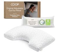 Coop Home Goods Almohada Ajustable Original Recortada, Almohadas de Cama tamaño Queen para Apoyo del Cuello y la Cabeza, Almohadas de Espuma viscoelástica, firmeza Media para Dormir de Lado