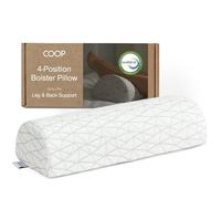 Coop Home Goods - Almohada de espuma viscoelástica ajustable con cuatro posiciones y funda de poliéster de rayón derivado de bambú y espuma extraíble para cuello, rodilla, tobillo