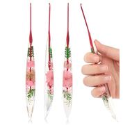 Coopay 1 Aguja de Ganchillo con Mango Suave, Agujas de Ganchillo con Estampado Floral Brillante, de Resina Ergonómica para Artritis, Agujas de Ganchillo Ergonomicos Cónicas de alta Calidad - 2,0mm