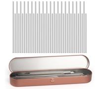 Coopay 40 pasadores de acero inoxidable para tabla de bloqueo y ganchillo, accesorios de tensor cuadrado Granny - 15 cm y 10 cm de largo, pasadores lisos