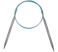 Coopay Aguja de Tejer Circular de 100 cm, Alambre Flexible, Aguja de Tejer Circular Fija de Metal para Proyectos como Mantas, para Manos Artritis, 7.00mm