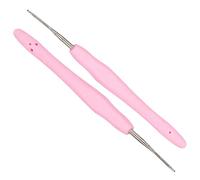 Coopay Gancho de ganchillo de 1 mm, paquete de 2, gancho de ganchillo de acero fino fino, pequeño gancho de ganchillo para amigurumi y ganchillo fino, agujas de ganchillo de 1 mm, tamaño Reino Unido