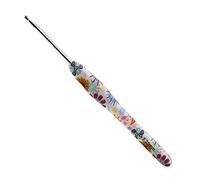 Coopay Gancho de ganchillo de 3,25 mm, tamaño del Reino Unido, metal sólido, agarre de goma ergonómico ligero para manos artríticas