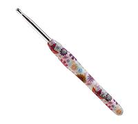 Coopay Gancho de ganchillo de 5 mm, tamaño del Reino Unido, metal sólido, agarre de goma ergonómico ligero para manos artríticas