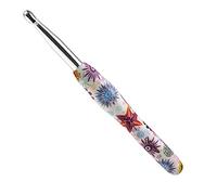 Coopay Gancho de ganchillo de 8 mm, tamaño del Reino Unido, metal sólido, agarre de goma ergonómico ligero para manos artríticas