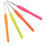 Coopay Mini Agujas de Ganchillo, Ganchillo en Punta de 4 Piezas con Mango Suave, 1.0 mm, 1.25 mm, 1.5 mm, 1.75 mm, Ganchillos Pequeños, Ideal para Encajes e Hilos Finos, Juego de Ganchillo Ultrafino