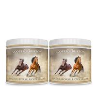 COOPER & BURTON Bálsamo para pezuñas para caballos, cuidado de pezuñas con aceites naturales para pezuñas saludables, 2 unidades de 500 ml, promueve el crecimiento de pezuñas y protege contra grietas