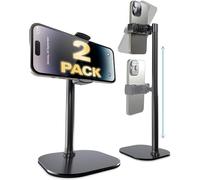 COOPER ChatStand 2-Pack - Soporte Ajustable para Celular de Escritorio | Rotatorio, inclinable, Soporte telescópico 9-14" para visualización a Nivel de Ojos (Negro Noche, 2 Piezas)