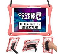 Cooper Trooper Funda Tablet 10, 10.1, 10.2, 10.4 Pulgadas - Ajuste Universal, Resistente A La Caída a Prueba de Golpes para Niños, Funda de Transporte, Soporte, y Correa (Rosa)