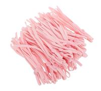 COOPHYA 100 Unidades Collar Identificativo Ajustable para Cachorros y Gatitos Recién Nacidos, de Algodón Rosa Bordes Redondeados Que Previene Irritación y Reduce Rasguños