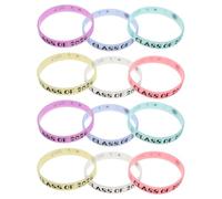 COOPHYA 12 Piezas Pulsera de Graduación de Silicona Flexible Que Brilla la Oscuridad para Estudiantes, Adecuada para Fiesta Universitaria o Noche de Premios