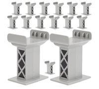 COOPHYA 15 Piezas de Accesorios de Plástico para Vía Férrea Diseño Multitier y Soporte, Compatibles Sistemas Ferroviarios Reales y Juguetes de Tren