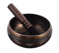 COOPHYA 1juego Bol De Decorativo De Nepal Cuenco Sonoro De Yoga Bastón De Madera Para Relajación y Estrés