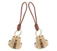 COOPHYA 2 Piezas Timbre de Latón para Manijas de Puerta Campana Colgante para Adorno del Hogar y Jardín Diseño Clásico y Resistente
