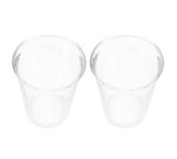 COOPHYA 2 Tazas de Café de Vidrio Transparente para Desayuno, Diseño Simple y Elegante, Material Resistente que No se Deforma, Ideales para Hogares y Restaurantes