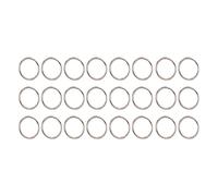 COOPHYA 24 Anillos Partidos de Metal Plateados 1,5x25 Mm para Llaveros Planos, Juego de 24 Piezas para Manualidades Diy, Colgantes para Llaves de Coche y Accesorios Domésticos