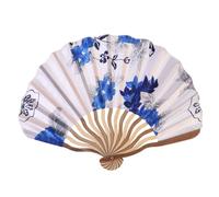 COOPHYA 2piezas Abanicos Plegables Japoneses Abanico Plegable De Mano Decorativo Para Regalar Mujeres Ornamentales Únicos Colores Rosado y Cian Regalo Original Para Mujer Accesorio Para De