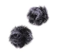 COOPHYA 2piezas Funda De Felpa Prueba De Viento Para Micrófono Negras y Blancas Antisalpicaduras Para Ktv y Profesional