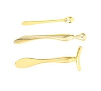 COOPHYA 3 Cucharas Doradas de Aleación para Crema de Ojos Varilla Masajeadora, Aplicador Facial para Uso Personal y Profesional, Paquete de 3 Piezas para Cuidado Facial
