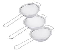 COOPHYA 3 Piezas de Tamices de Harina de Acero Inoxidable Borde Ancho, Coladores de Cocina Ligeros para Filtrar Harina y Leche de Soja, Ideales para Uso en Cocina