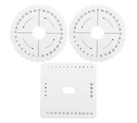 COOPHYA 3 Piezas Disco para Tejer Pulseras de Cuerda Kit de Telares Kumihimo Artesanal Plástico Duradero Incluye 1 Disco Cuadrado para Manualidades DIY