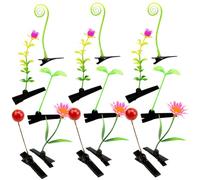 COOPHYA 30 Pinzas Pelo Pequeñas Forma de Brotes y Plantas, Hechas de Plástico y Metal, para Decorar Peinados Vida Diaria
