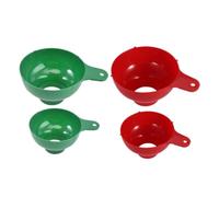 COOPHYA 4 Piezas Embudo de Cocina de Plástico Boca Ancha, Embudos para Tarros de Conservas y Frascos, Material Pp Orificio para Colgar, Adecuado para Uso Doméstico