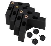 COOPHYA 4 Piezas Patas para Sofá con Tornillos de Montaje M5 de Plástico Grueso en Forma de L Estructura Estable y Superficie Lisa, Ideales para Cómoda y Mesa