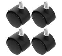 COOPHYA 4 Ruedas Giratorias Freno de 1,5 Pulgadas M8*13mm, Doble Rueda de Pp Resistente, Diseño de 360° para Sillas de Oficina, Escritorios y Muebles, Reemplazo Silencioso y Fácil