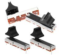 COOPHYA 4 Teclas De Fader Deslizantes Rectos, Tapa De Fader De Mezclador, Pulsador Deslizante Recto, Tapa De Interruptor De Reproductor De, Orificio Interior De 4 Mm, 10 Herramientas De