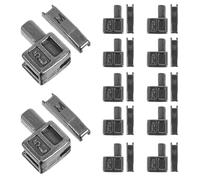 COOPHYA 50 Pares Deslizador de Cremallera Metálico N.º 5, Kit Reparación Cremalleras para Abrigos, Bolsos y Ropa, Diseño Batback Cuadrado Invertido, Doble Aguja Resistente,