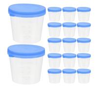 COOPHYA 50 piezas Vasos para Muestras con Tapa Hermética Copas Transparentes para Pruebas Médicas Laboratorio Hospital Uso Portátil