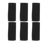 COOPHYA 6 Correas Anchas de Nylon para Sujetar Cinturones y Organizar Mochilas, Elásticas y Resistentes para Gestionar Correas Sueltas, Paquete de 6 Unidades Negras