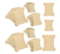 COOPHYA 60 Bobinas de Madera para Devanadora Acabado Fino y Gestión de Hilo, Accesorio Adecuado para Manualidades y Costura en Color Beige