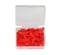 COOPHYA 80 Hebillas de Plástico en Forma de Calcetín para Crochet, Accesorios DIY Creativos y Únicos, Color Rojo, Ideales para Manualidades y Tejidos a Mano