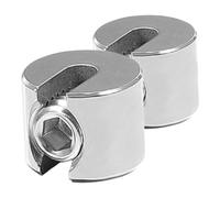 COOPHYA Abrazaderas para Cable de Acero Inoxidable 316, Ranura Plana, Tamaño M8x3, 2 Unidades, Clips Tensores para Jardín, Balcones y Toldos Colgantes, Accesorios para Redes y Cuerdas