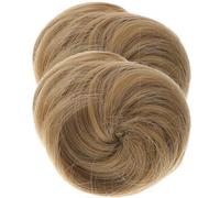 COOPHYA Accesorios Cabello en Seda de Alta Temperatura que Añaden Volumen y Plenitud 2 Piezas de Moños Falsos Pinza de Garra para Bodas y Sesiones de Fotos