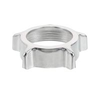 COOPHYA Anillo de bloqueo para picadora de carne - Tuerca de acero inoxidable resistente con rosca de 2,4" para picadoras de carne eléctricas - Anillo de retención de repuesto para de cocina